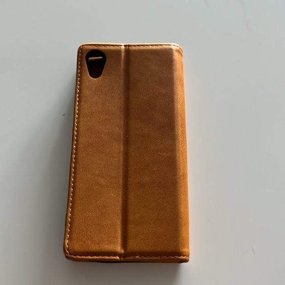 Sony Xperia XA1 Wallet Case, card holder, magnetic close, brown, camel brown - Picture 6 of 13